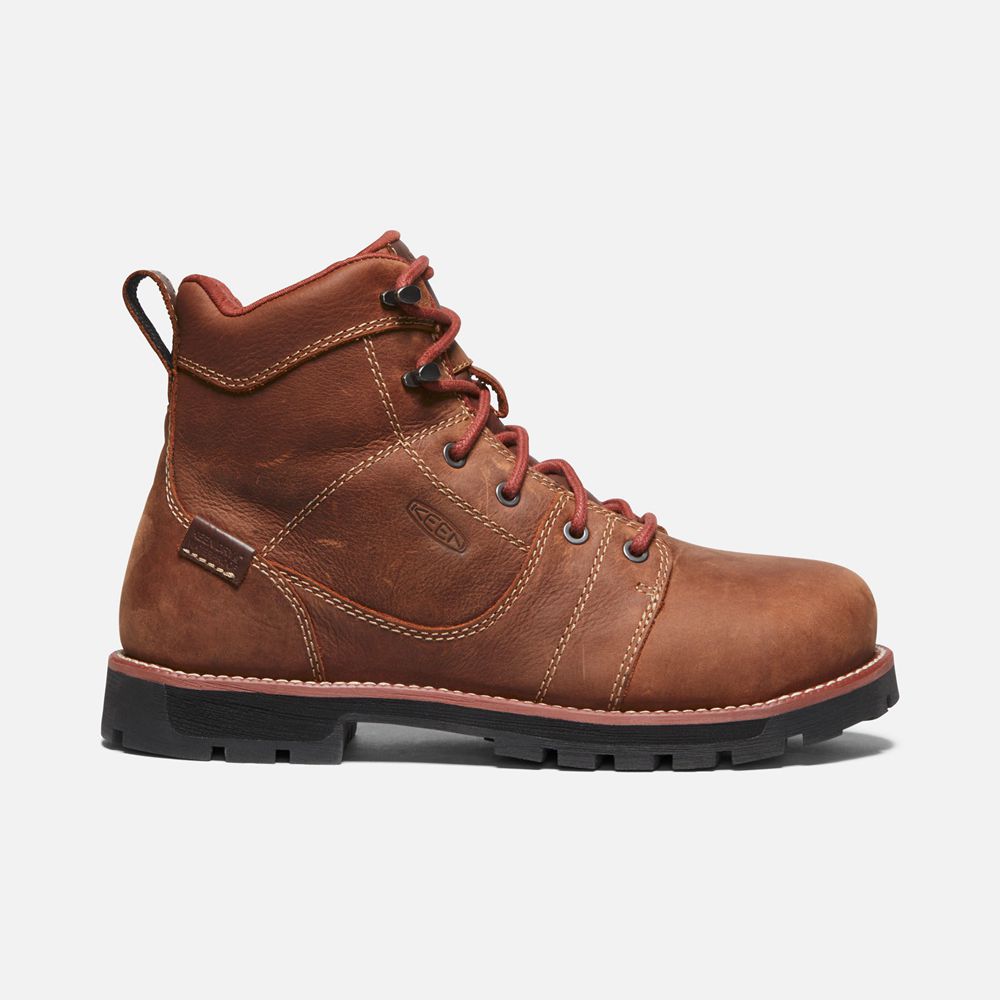 Keen Trekking Bot Kadın Kahverengi - Seattle 6" Waterproof (Aluminum Toe) - Türkiye PEOF64079
